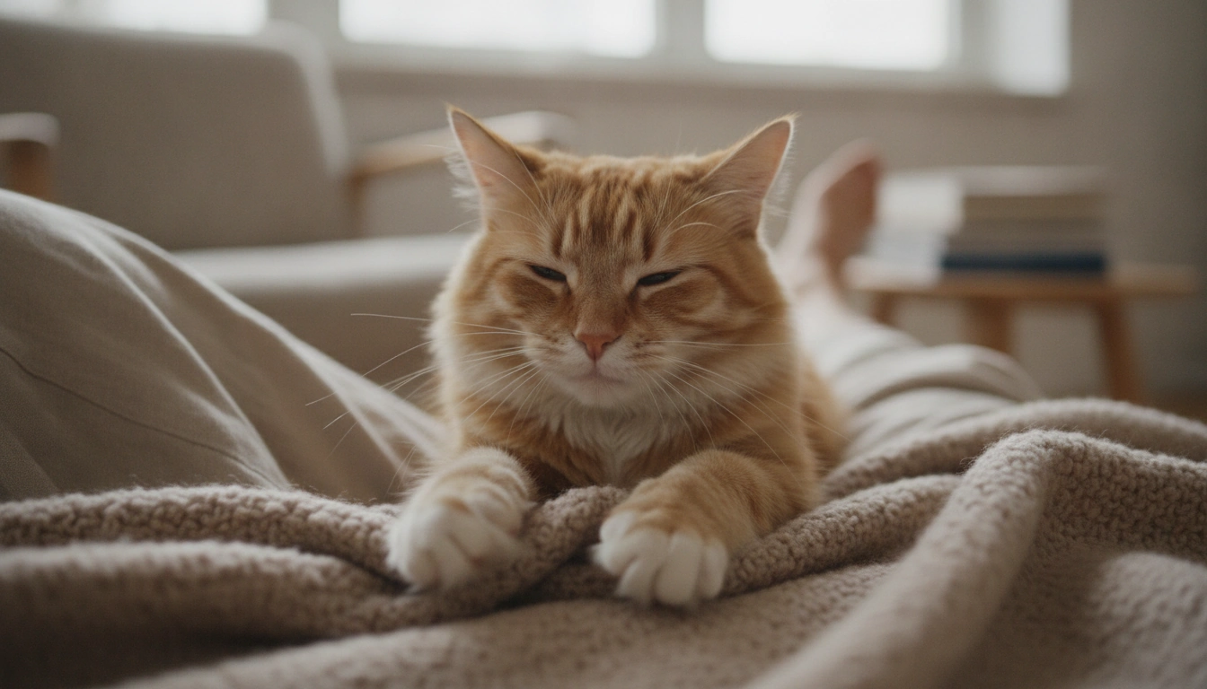 Why Cats Knead Blankets or Your Lap: Real Reasons